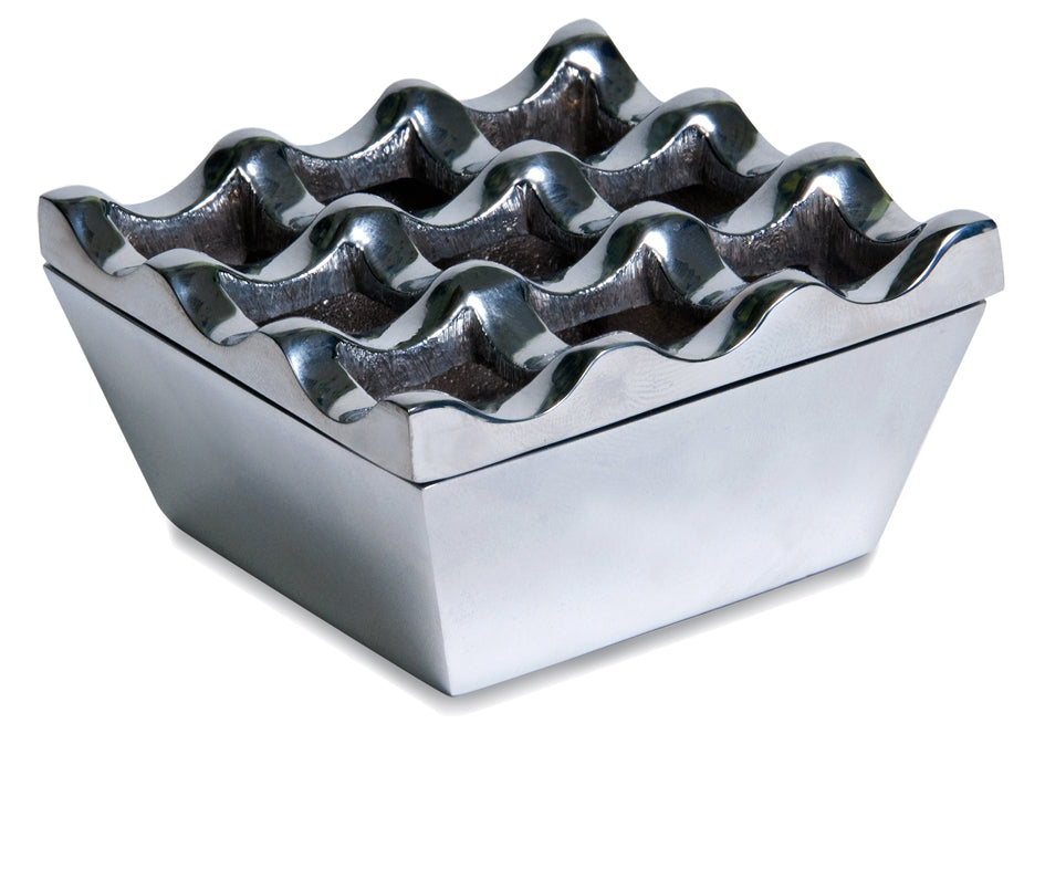 Windproof Chrome Ashtray 9-Hole