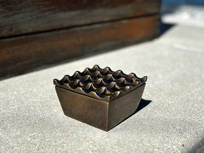 Antique Brass Windproof Ashtray